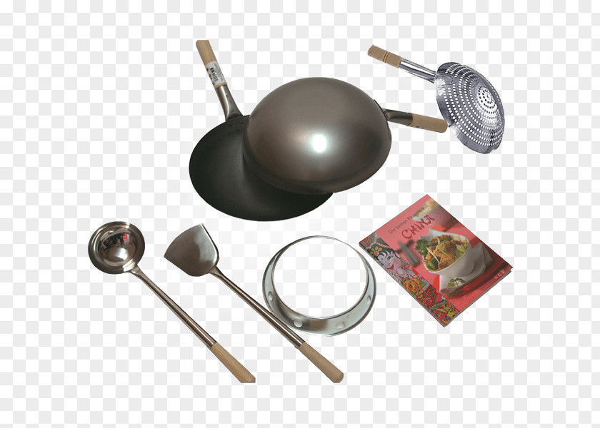 Frying Pan Wok Cutlery Ladle Kitchen PNG