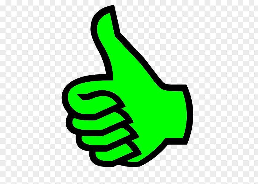 Green Thumb Signal Symbol Clip Art PNG