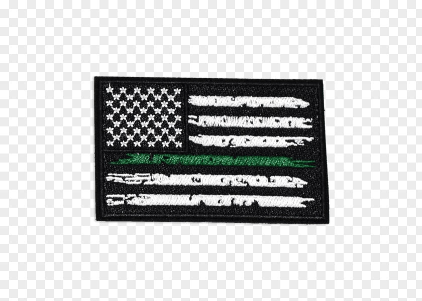 Flag Patch Of The United States Thin Blue Line PNG