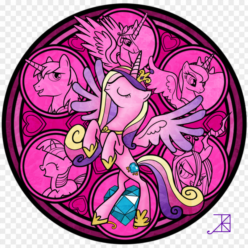 Glass Princess Cadance Luna Pony Celestia Stained PNG