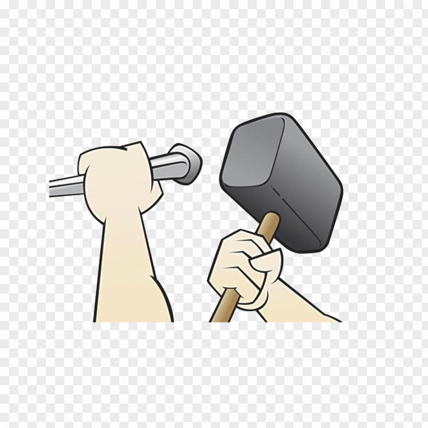 Nail The With A Hammer Drawing Illustration PNG