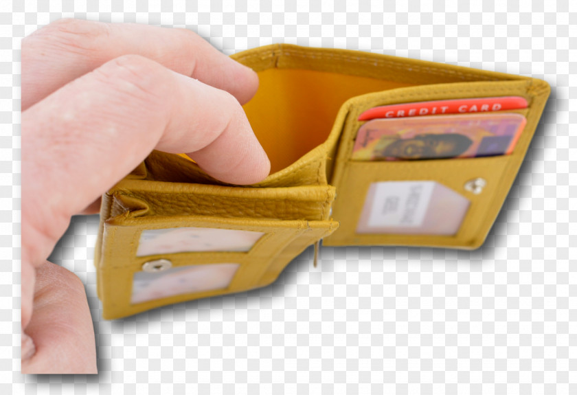 Wallet Yellow Vouwen PNG