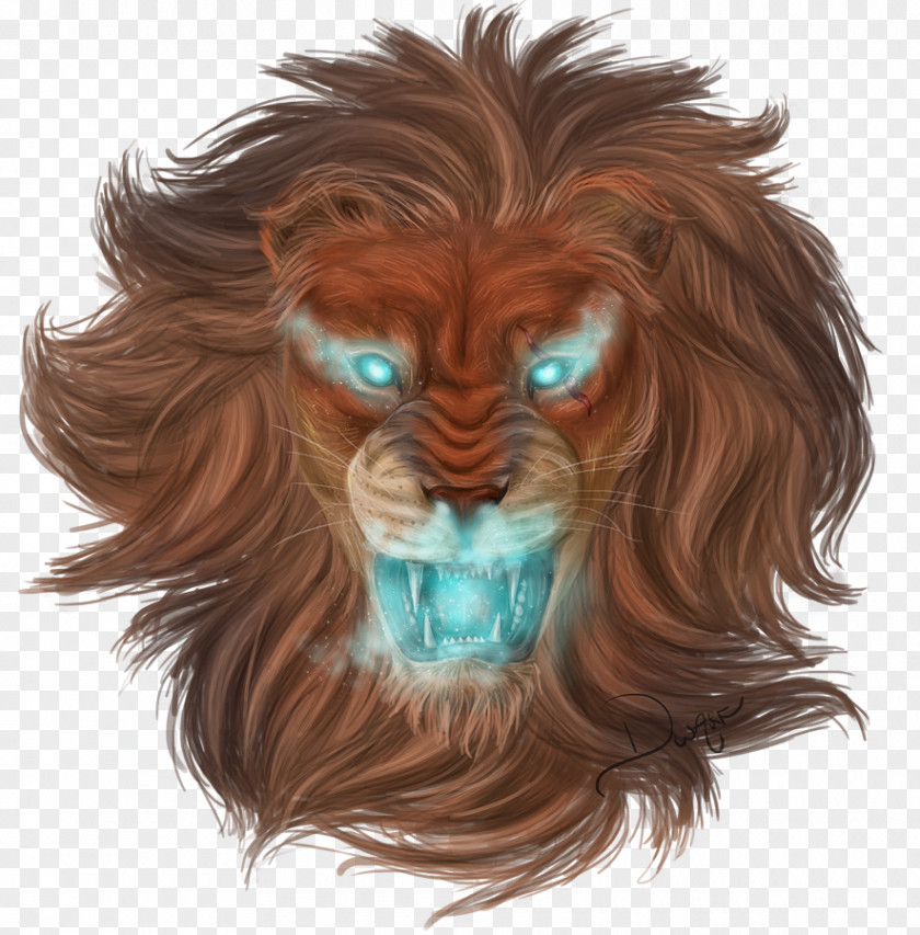 Watercolor Lion Snout Character PNG