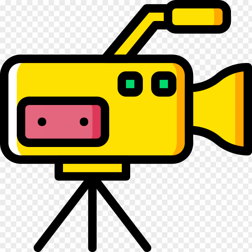 Yellow HD Camera Icon Video PNG