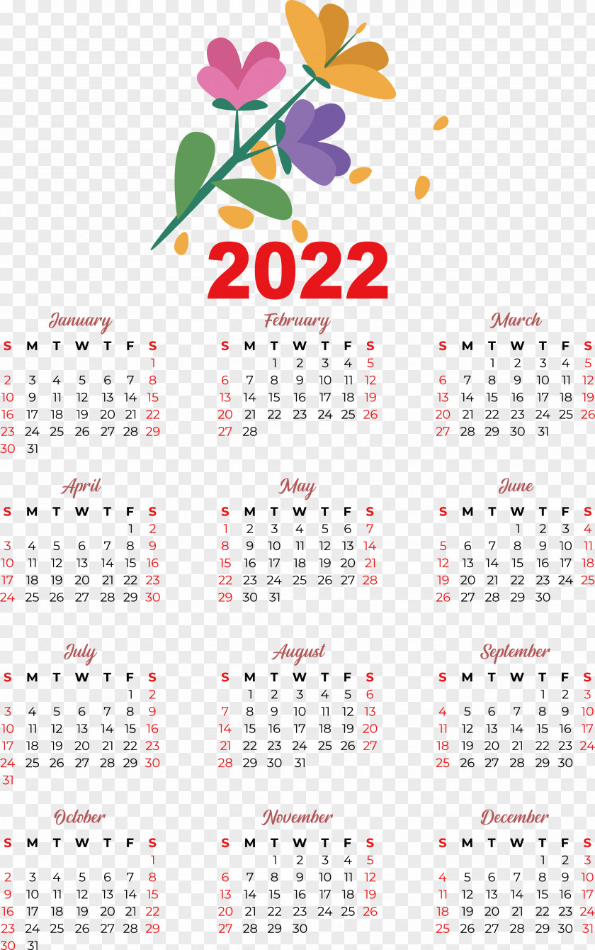 Calendar 2022 Royalty-free December PNG