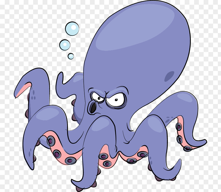 Cartoon Octopus Clip Art Vector Graphics Illustration Image PNG