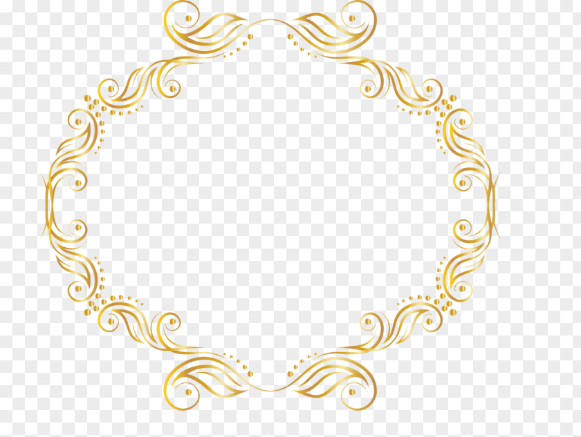 Gold Frame Fashion Yellow Area Pattern PNG