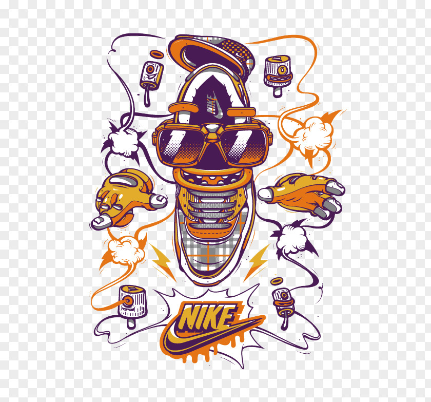 Hip-Hop Nike Sneakers Air Force Max Foot Locker Illustration PNG