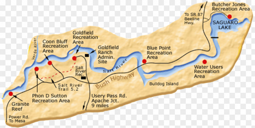 Map Salt River Tubing Verde Antelope Canyon Rafting PNG