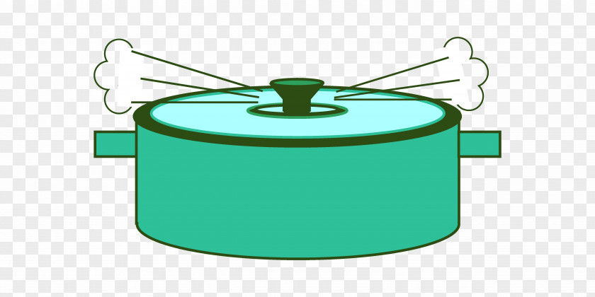 Pressure Cooker Kettle Tableware Green Lid PNG
