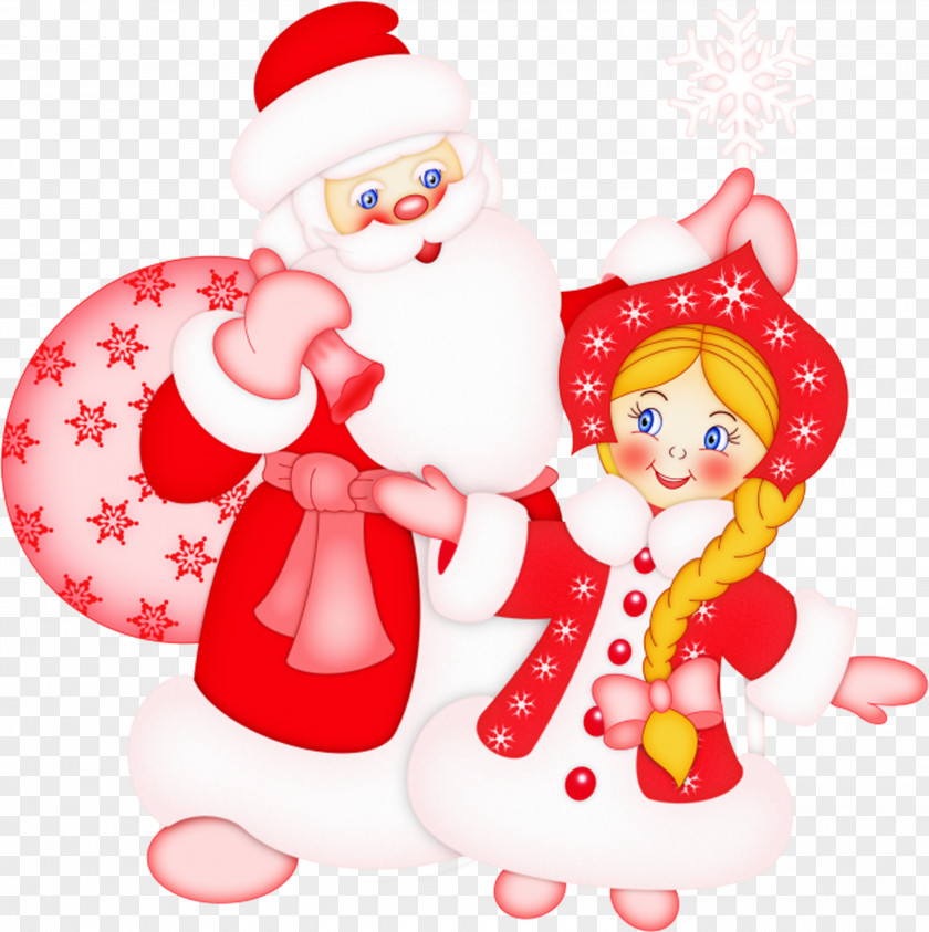 Snegurochka Ded Moroz The Snow Maiden Grandfather New Year PNG