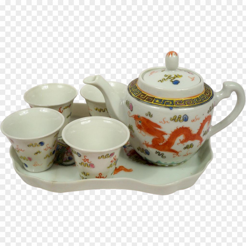 Kettle Saucer Porcelain Coffee Cup Pottery PNG