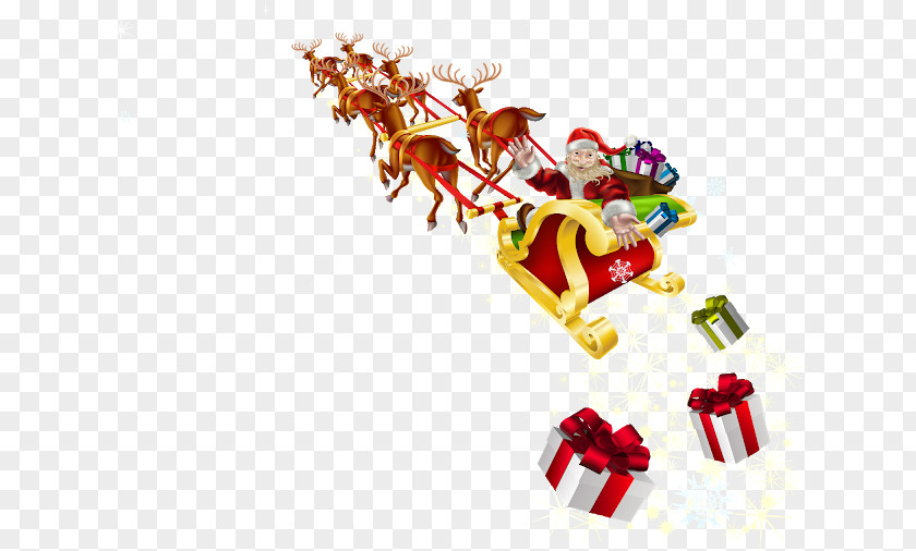Santa Claus Claus's Reindeer Rudolph Christmas Day PNG
