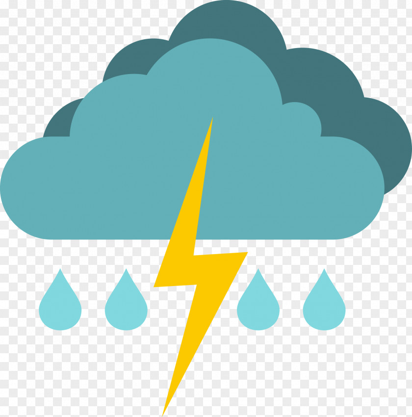 Thunderstorm Lightning Weather Vector Illustration PNG
