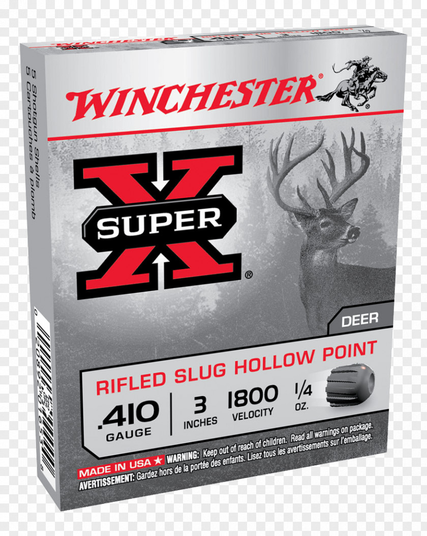 Ammunition Shotgun Slug Winchester Repeating Arms Company .410 Bore Shell PNG