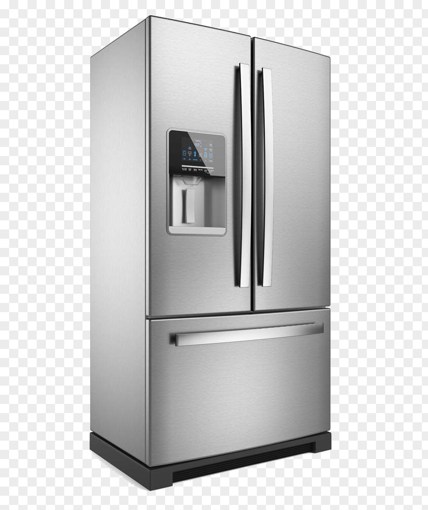 Gray Fridge Refrigerator Stock Photography Illustration Home Appliance PNG