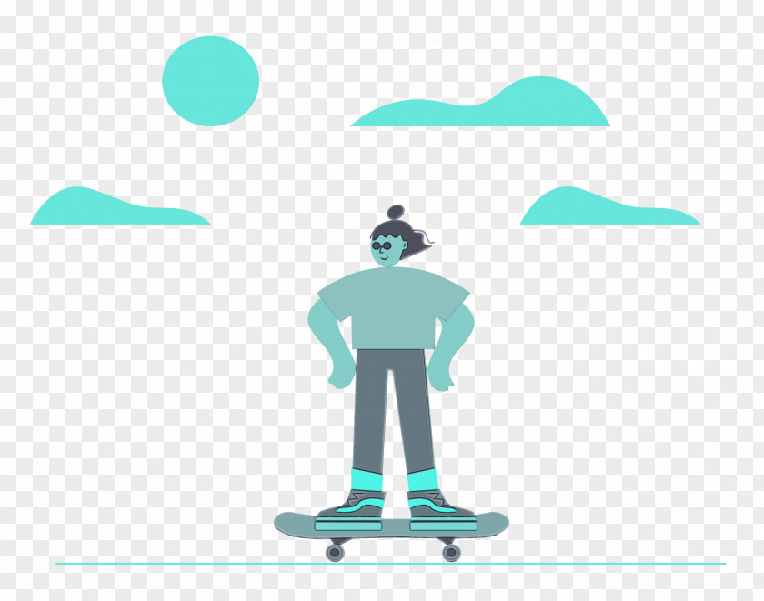 Logo Human Meter Cartoon Skateboarding PNG