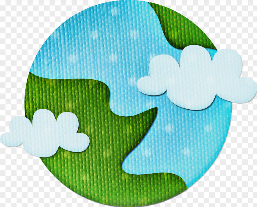 Green Aqua Turquoise Leaf Cloud PNG