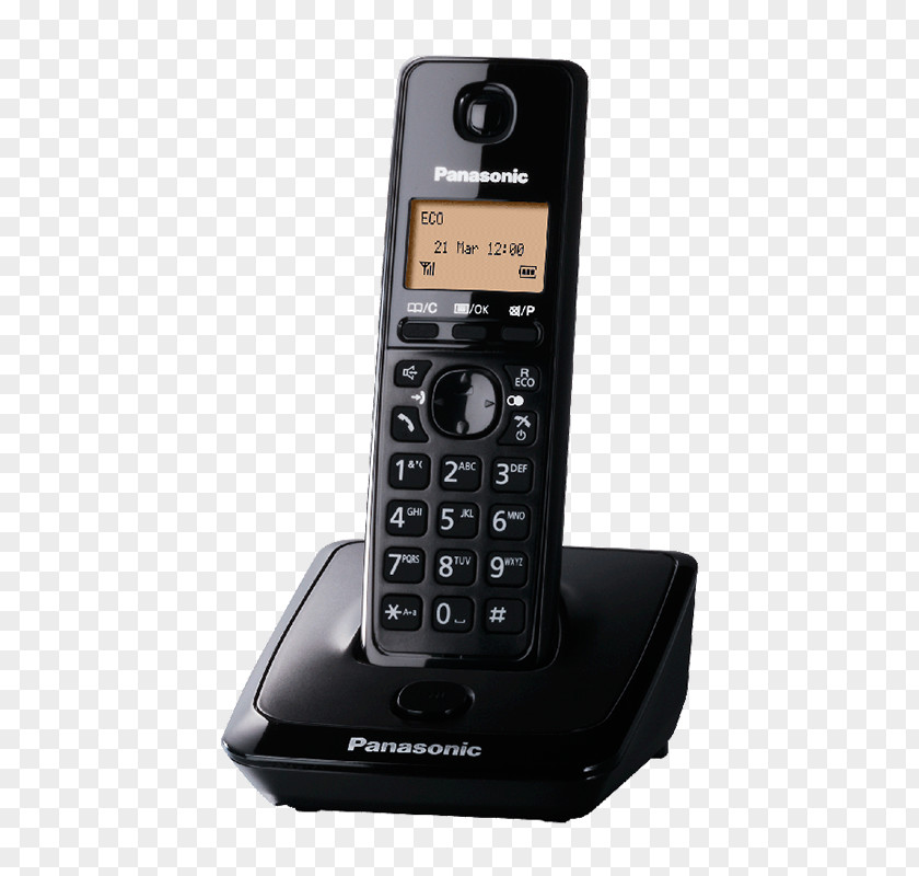 Panasonic Phone Digital Enhanced Cordless Telecommunications Telephone Answering Machines Handset PNG