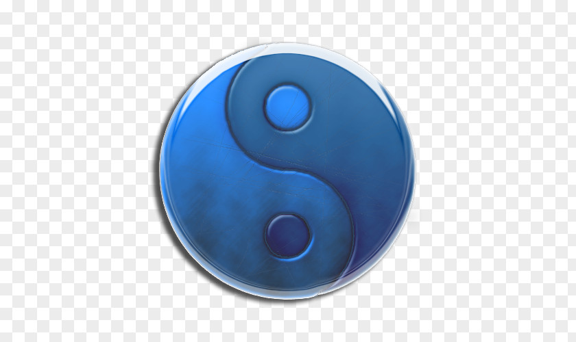 Yin Yang Cobalt Blue Electric PNG