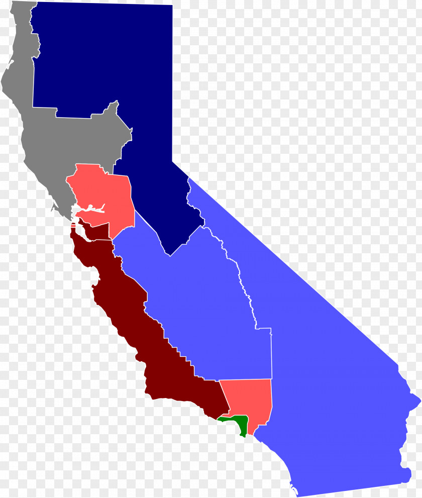 Map Atlas Of California United States District Court PNG