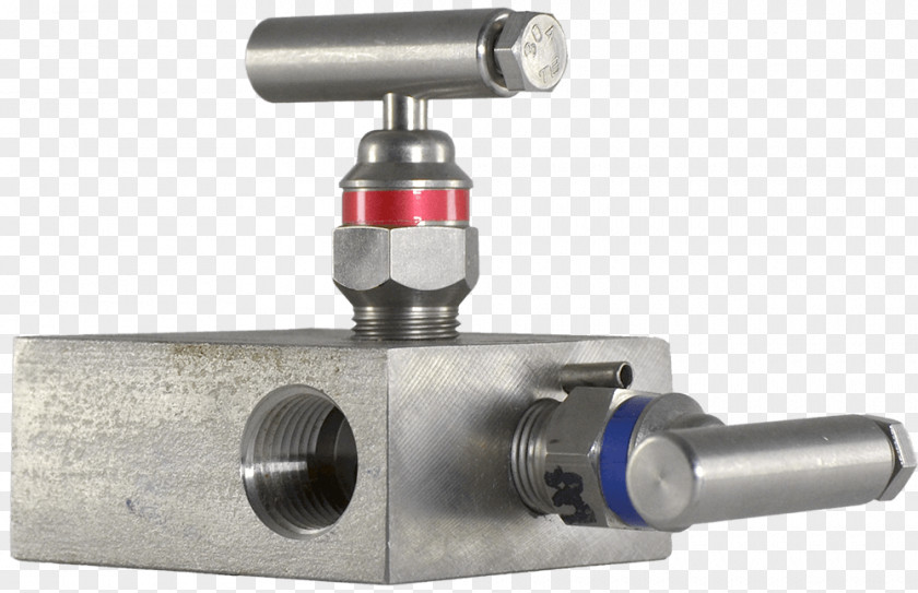 OMB Valves Double Block Cylinder Angle PNG