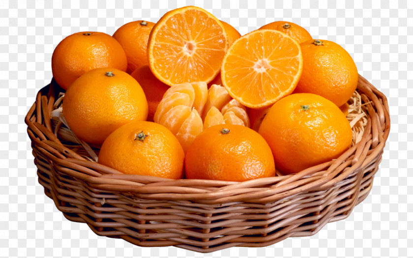 Orange Gift Basket Fruit PNG