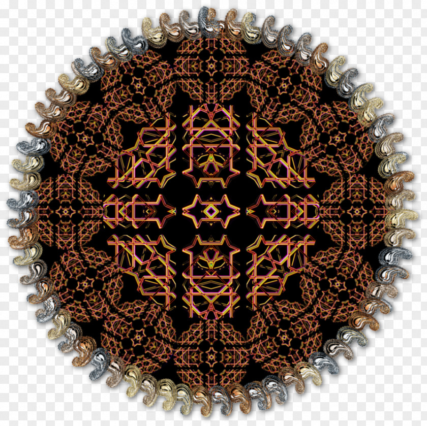 Persian Carpet Texture Symmetry Circle Brown Pattern PNG