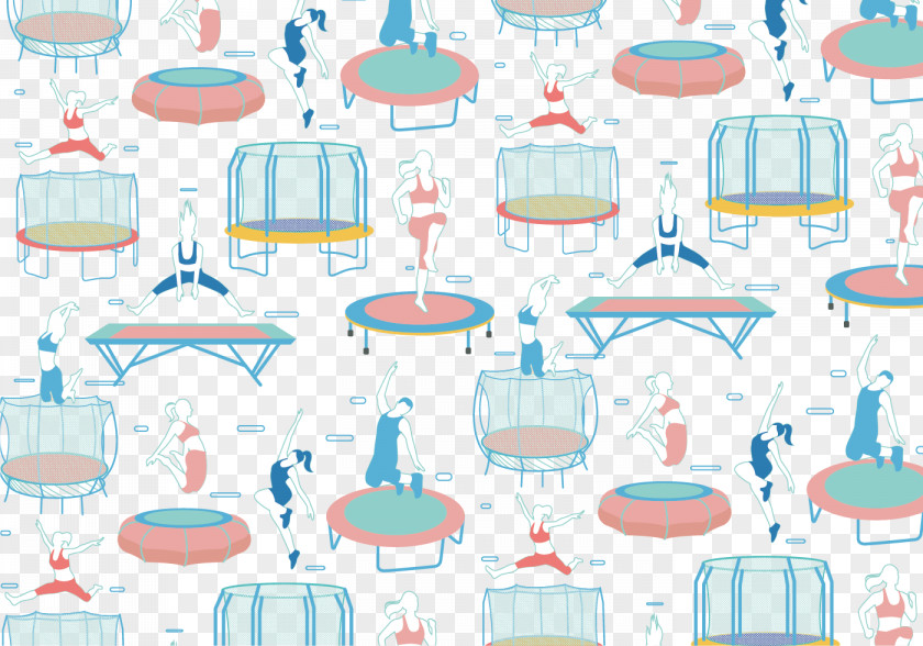 Trampoline Filled The Background Euclidean Vector Icon PNG