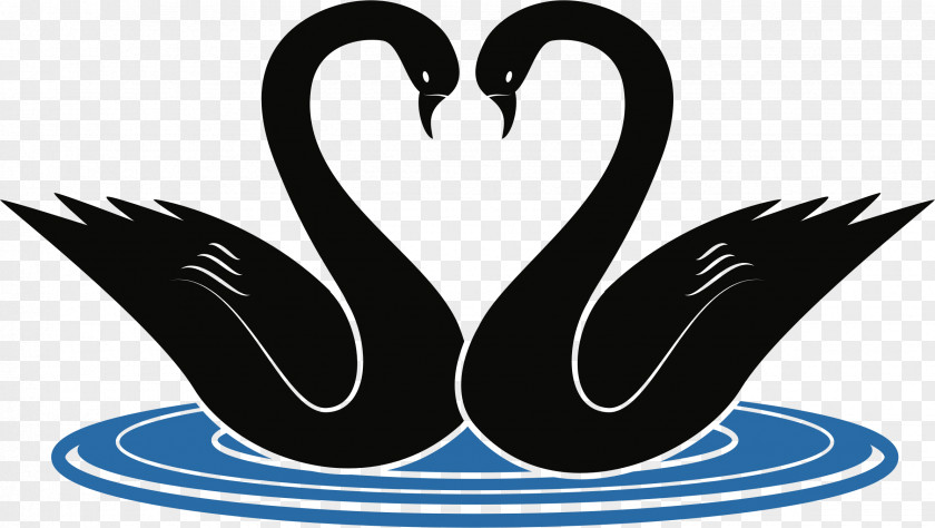 Wading Swans Clip Art Openclipart Free Content PNG
