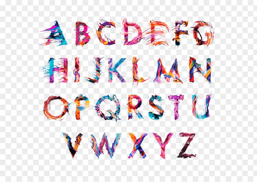 Colorful Letters X Typeface Typography Clip Art PNG