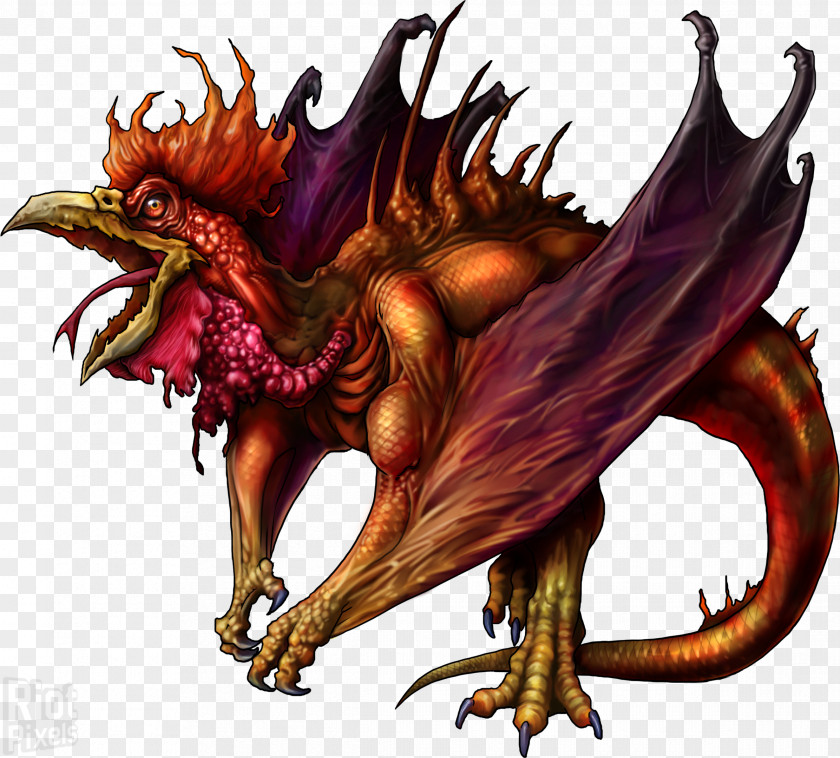 Dragon Mythology Vignette PNG