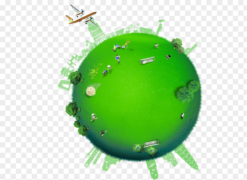 Green Globe Decoration Earth Download PNG