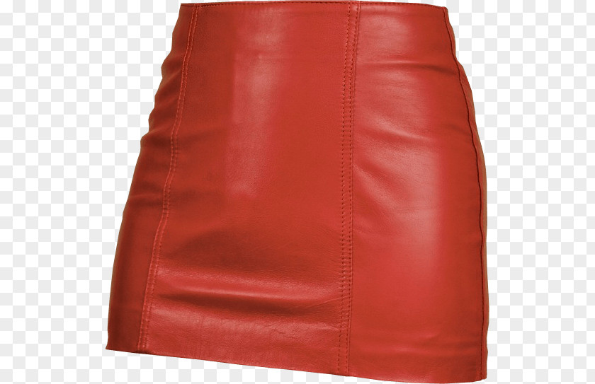 Leather Miniskirt Red Clothing PNG