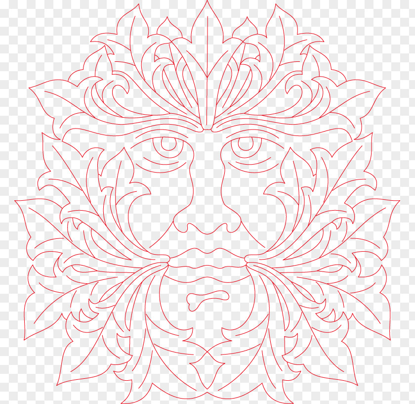 Line Face Like Floral Design Symmetry Petal Pattern PNG