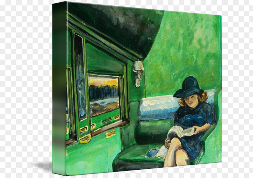 Painting Picture Frames Gallery Wrap Train Canvas PNG