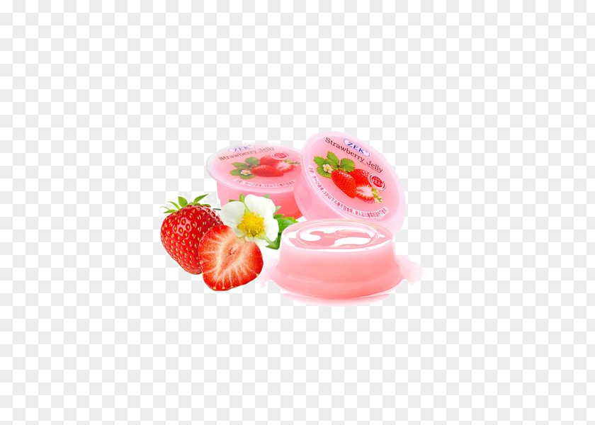 ZEK Strawberry Jelly Cups Combination Of Equipment Gelatin Dessert Nata De Coco Aedmaasikas Food PNG