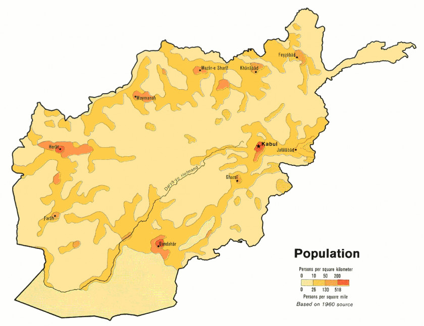 Afghanistan Cliparts Population Density Map Clip Art PNG