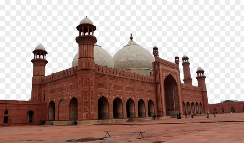 Badshahi Mosque Tourism Tourist Attraction Facade PNG