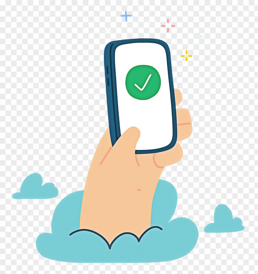 Phone Checkmark Hand PNG