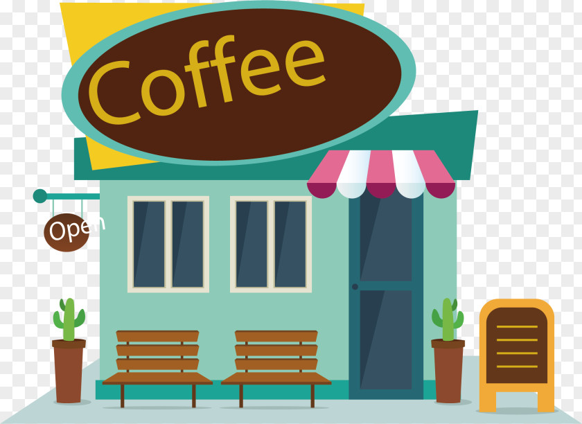 Vector Map Coffee Shop Cafe Fast Food Clip Art PNG