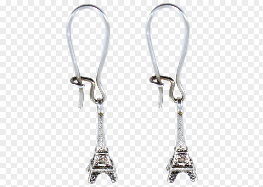 Eiffel Tower Earring Seine Silver Bateau Mouche PNG