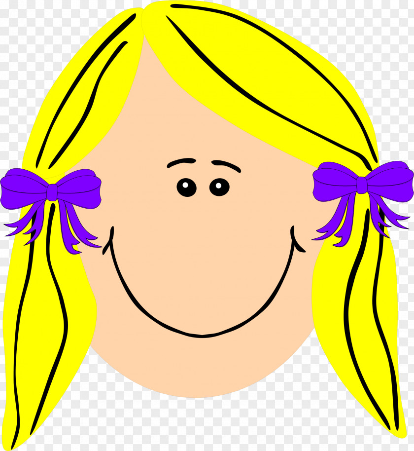 Long Hair Blond Clip Art PNG