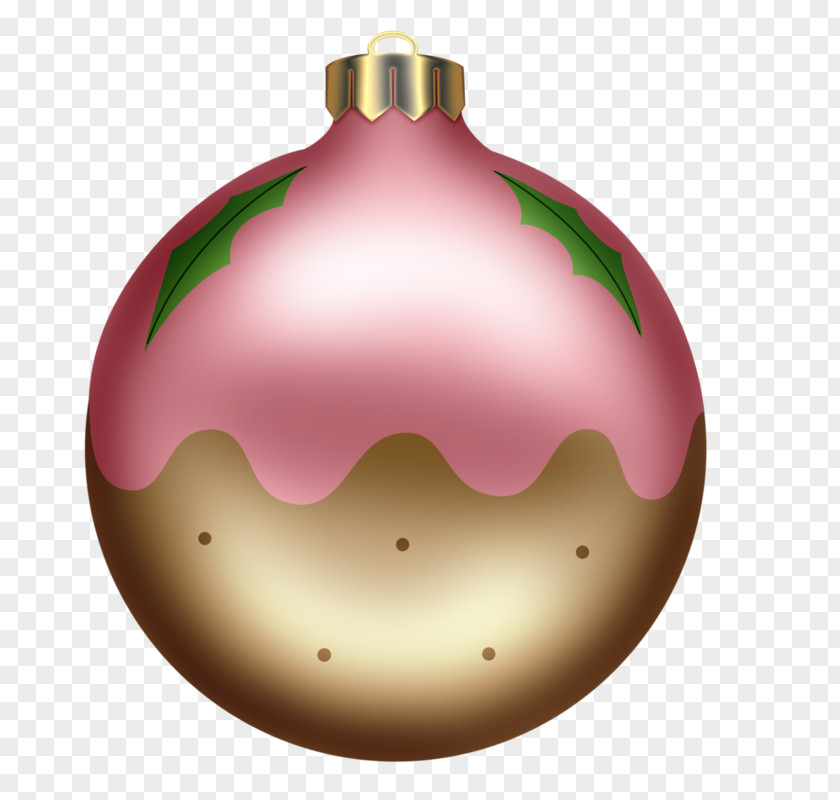 Pink Christmas Bell Ornament PNG