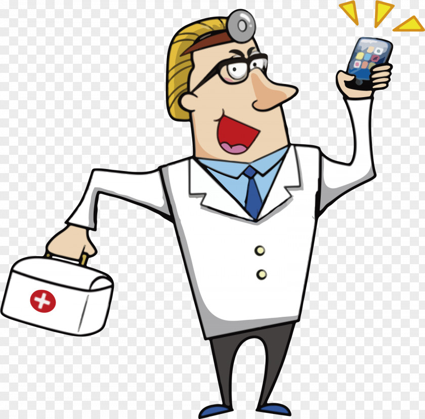 Pleased First Aid Bag Cartoon PNG