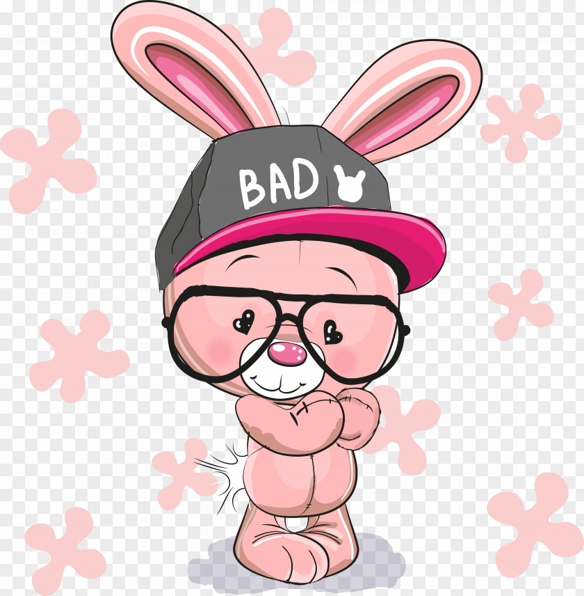 Cute Animals Vector Material Cartoon Rabbit Illustration PNG