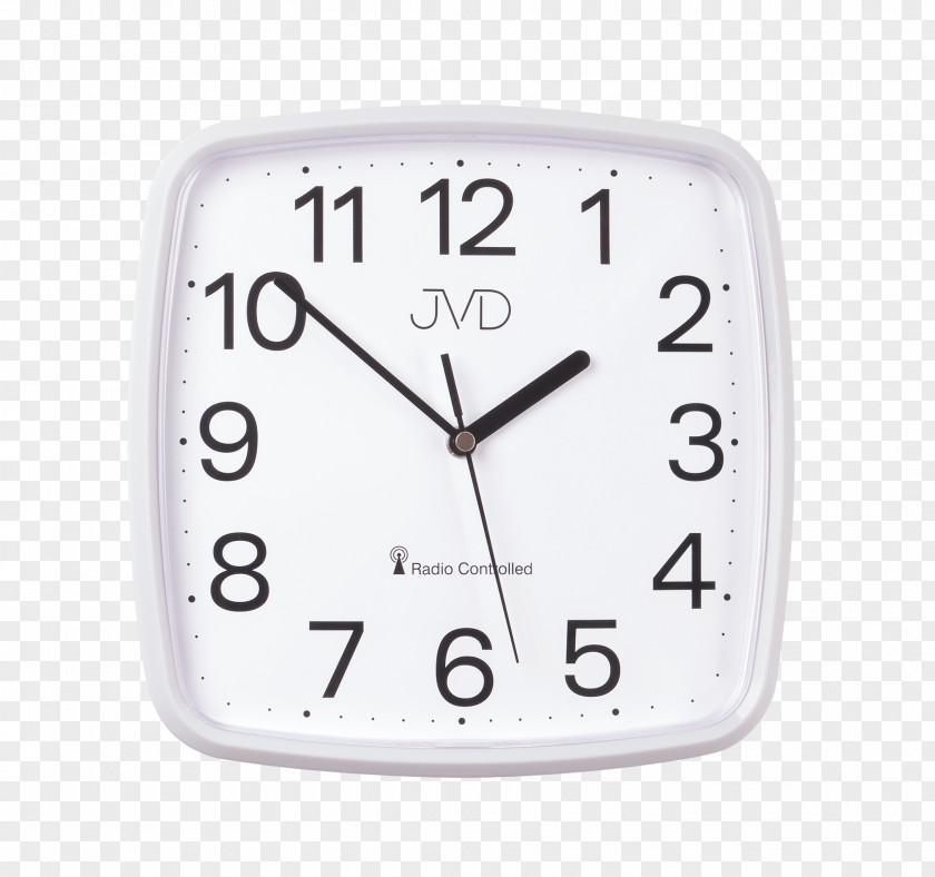 Clock JVD Wanduhr Funk Funkwanduhr Analog Weiß Viereckig Rh616.1 Alarm Clocks Watch Strap PNG