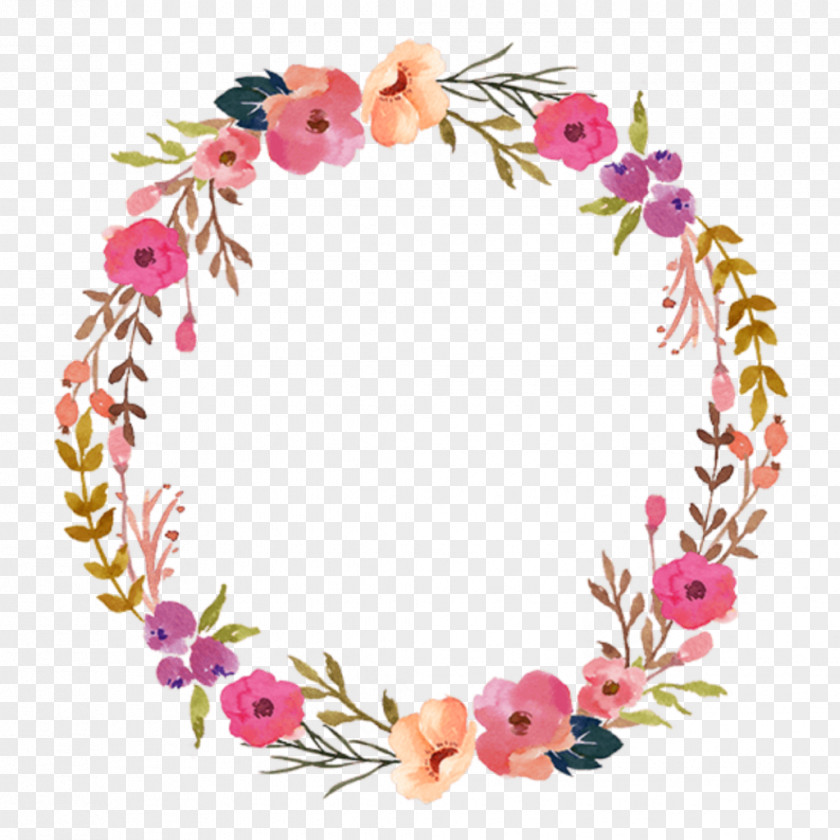 Floral Wreath Watercolor Flower Design Stock Photography PNG