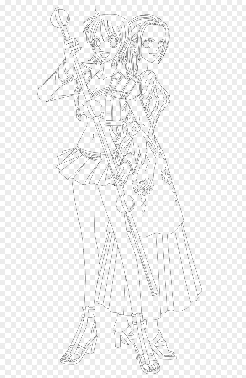 Nefertari Vivi Sketch Drawing Dress Illustration Cartoon PNG