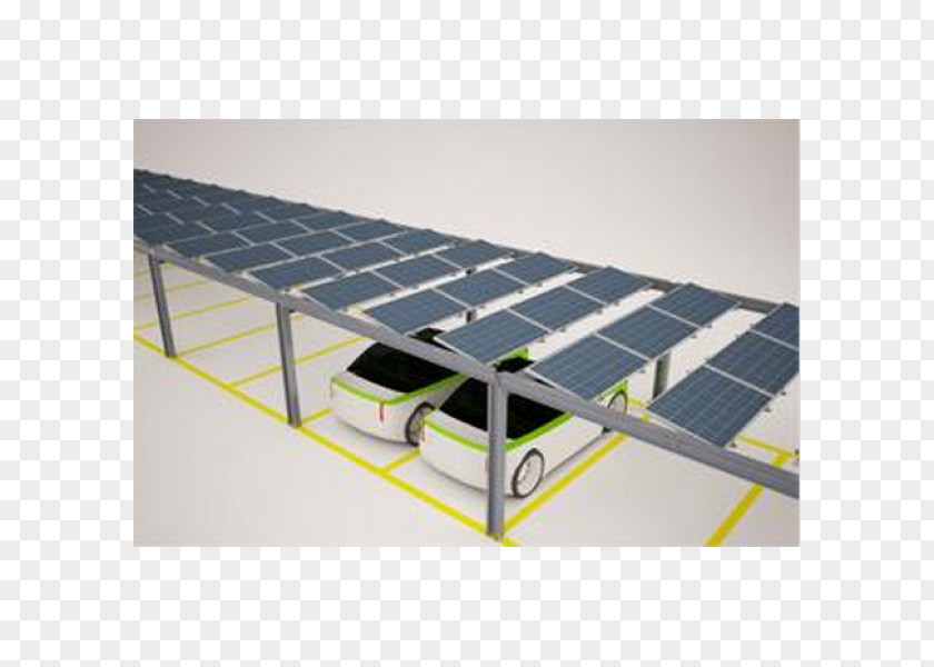 Solar Energy Power Photovoltaic System Roof Panels Car Park PNG
